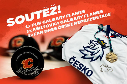 Soutěž: Reprezentační dres nebo puk NHL s podpisy českých hráčů.